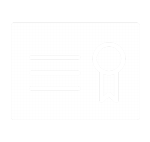 white Certificate icon